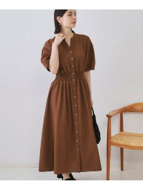 【SALE／50%OFF】リネンライクスキッパーフィット&フレアワンピース【洗濯機洗い可】 OPAQUE.CLIP オペークドットクリップ ワンピース・ドレス その他のワンピース・ドレス ネイビー ブルー ベージュ ブラウン【RBA_E】[Rakuten Fashion]