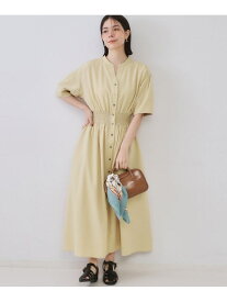 【SALE／40%OFF】リネンライクスキッパーフィット&フレアワンピース【洗濯機洗い可】 OPAQUE.CLIP オペークドットクリップ ワンピース・ドレス その他のワンピース・ドレス ネイビー ブルー ベージュ ブラウン【RBA_E】【送料無料】[Rakuten Fashion]