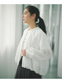 撥水 裾バルーンブルゾン【洗濯機OK】 OPAQUE.CLIP オペークドットクリップ ジャケット・アウター ブルゾン・ジャンパー ホワイト【送料無料】[Rakuten Fashion]
