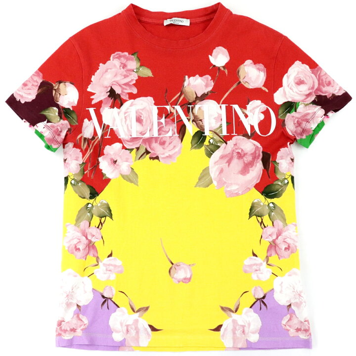 楽天市場】ヴァレンティノ 花柄 ロゴプリント 半袖Tシャツ メンズ  