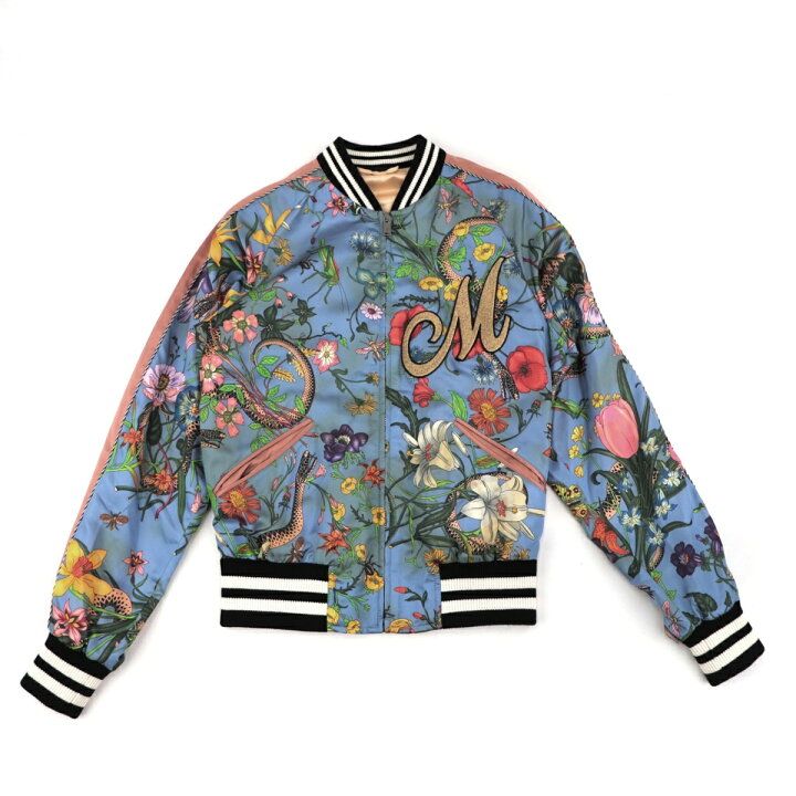 楽天市場】美品 グッチ DIY スカジャン ブルゾン レディース レーヨン  