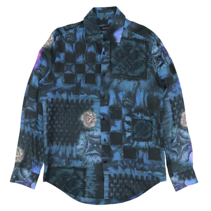 楽天市場】美品 ルイヴィトン 21AW ソルトプリント 総柄シルクシャツ 