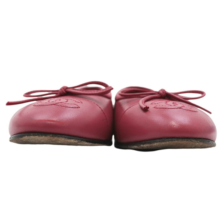 楽天市場】美品 シャネル フラット バレエシューズ レディース ピンク  