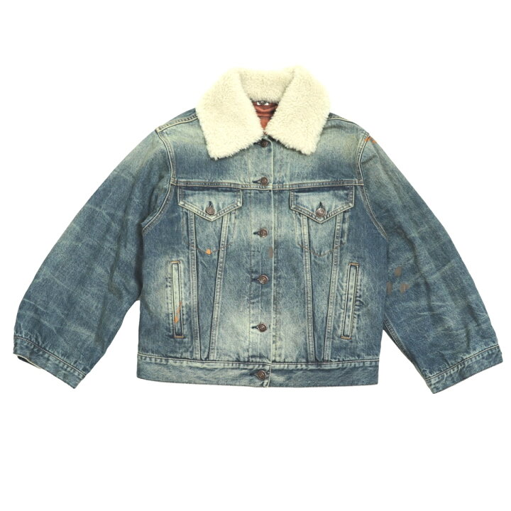 楽天市場】美品 グッチ ボア付き デニムジャケット ボンバージャケット 