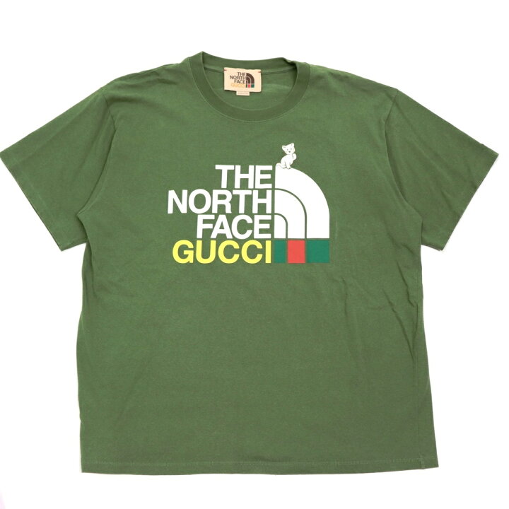 楽天市場】グッチ THE NORTH FACE ダブルロゴ プリント 半袖Tシャツ 