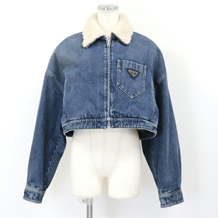 楽天市場】【美品】 プラダ 2021年 デニム クロップドジャケット 