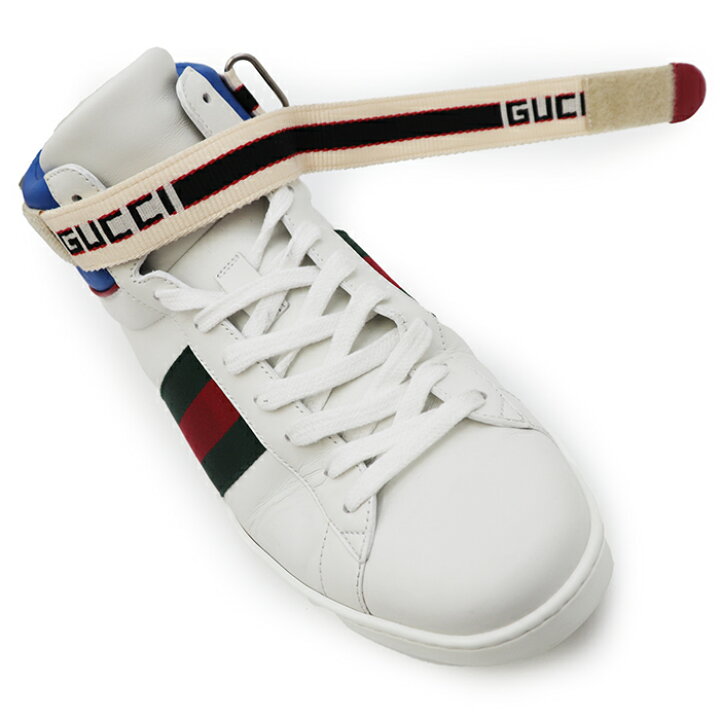 楽天市場】【美品】グッチ 523472 ACE stripe high-top sneaker エース 