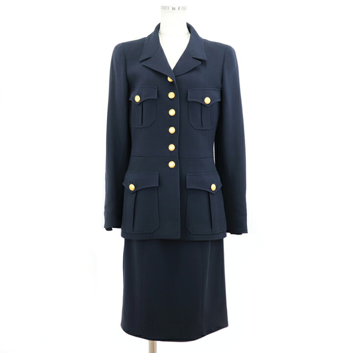 楽天市場】【美品】 シャネル 96A P08506 ウール セットアップ  