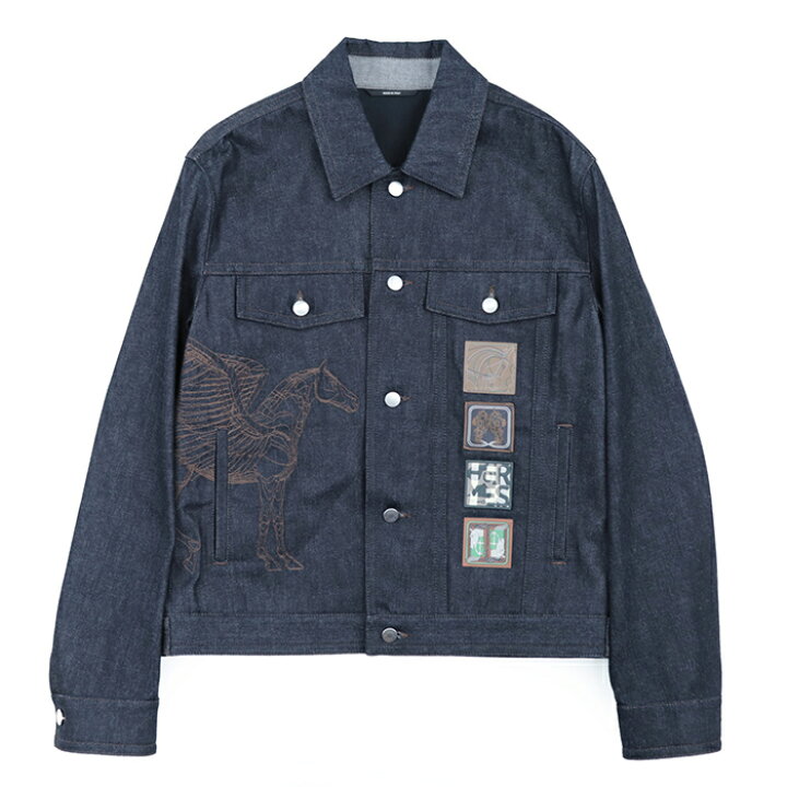 楽天市場】【未使用】エルメス 2023SS Icones au Carre denim jacket 