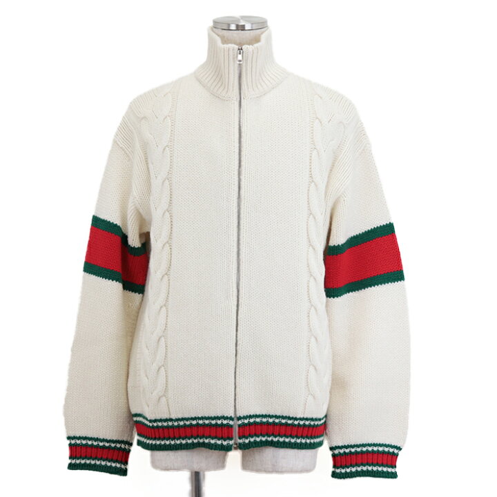 楽天市場】【極美品】グッチ ケーブル ニット ボンバージャケット  