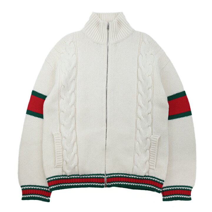 楽天市場】【極美品】グッチ ケーブル ニット ボンバージャケット  