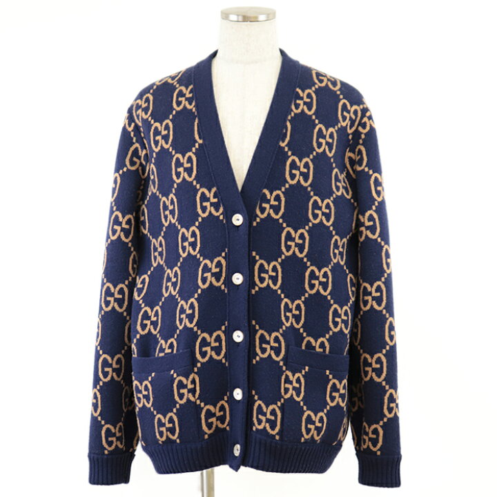 楽天市場】【美品】GUCCI グッチ カーディガン GG柄 グレンチェック柄 