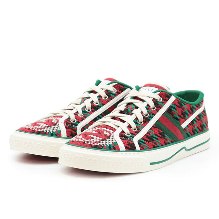 楽天市場】【新品同様】GUCCI グッチ スニーカー TENISS 1977 GG ロゴ 