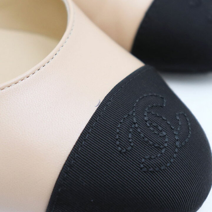楽天市場】【美品】CHANEL シャネル パンプス キャップトゥ G40156 