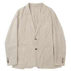 【SALE】Ermenegildo Zegna エルメネジルド ゼニア ジャケット アンコン テーラード 2B シャツ ロゴ ボタン ノッチドラペル チェンジポケット サイドベンツ ストレッチ コットン × ポリウレタン 長袖 ライト アウター メンズ サイズ 52 グレージュ ハンガリー製【中古】