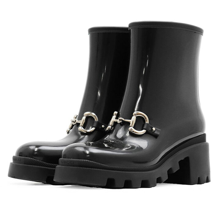 楽天市場】【美品】GUCCI グッチ ブーツ レイン ロゴ ホースビット 