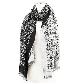 HERMES エルメス ストール コレクシオン・エケストル カシミヤ × シルク ダブルフェイス フリンジ スカーフ マフラー 小物 メンズ レディース ユニセックス グレー ブラック 黒 灰色 イギリス製【中古】