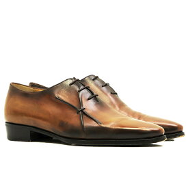 Berluti ベルルッティ レザーシューズ ホールカット サイズ 7.5 メンズ パティーヌ レースアップ 革靴 純正シューツリー/袋付属 ブラウン 茶色【中古】