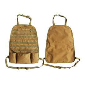 シートバックポケット キックガード 車用 収納 モールウェビング付き ポーチ取り付け可能 水洗い可 後部座席用 小物入れ スマホ ドリンク 小物などの収納に 58×44cm 送料無料