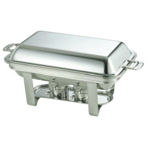 UK 18-8 菊渕 スタッキング角チューフィングディッシュ シングル 16吋【代引き不可】【バンケットウォーマー】