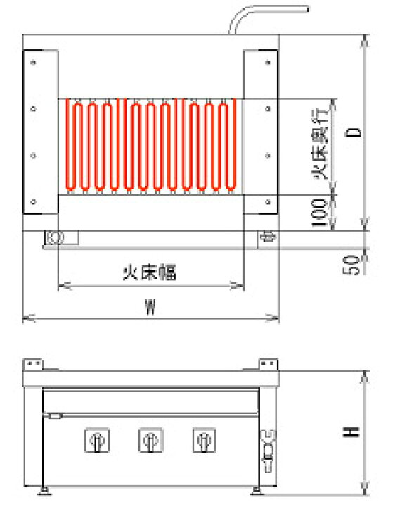 楽天市場】ヒゴグリラー 万能型タイプ 卓上型 3P-218C【代引き不可 