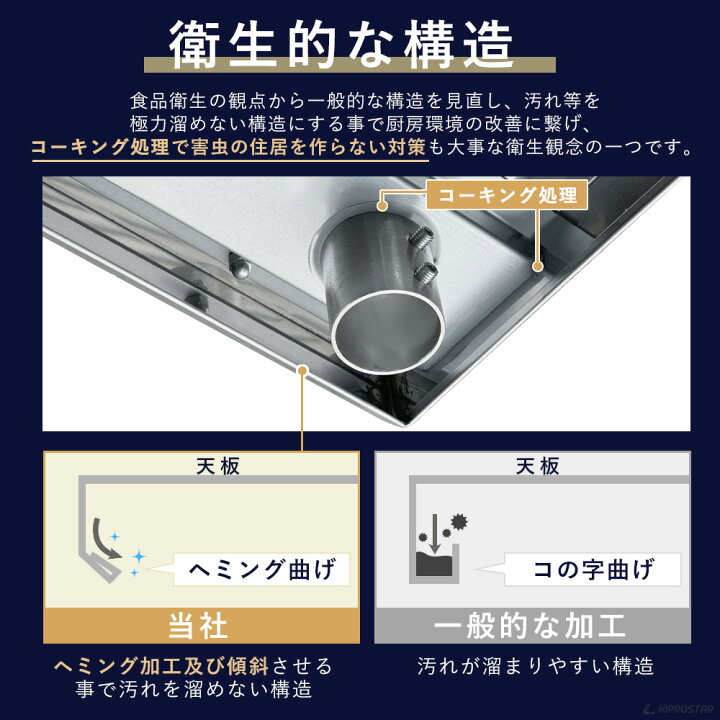 楽天市場】ステンレス作業台 業務用 調理台 1200×450×850 板厚1.2mm 