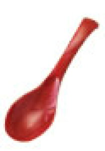 アクリル 平型ラーメンレンゲ レッド 821−581−50【フラットウェア】【れんげ】【レンゲ置き】【ラーメンスプーン】【どんぶりスプーン】【アクリル】【業務用】