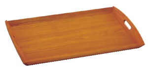 新型脇取盆 茶(栓材) 小 17195【トレイ】【お盆】【業務用】