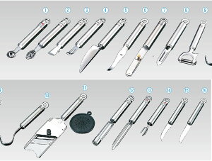【メール便配送可能】レズレー 18-10ピーラー 12735【飾り切り】【飾り剥き】【面取り器】【業務用】