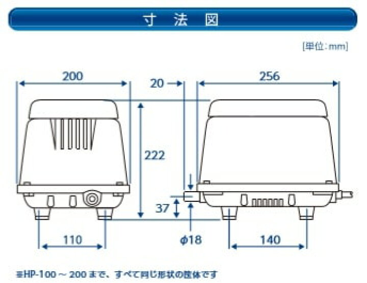 楽天市場】テクノ高槻 HP-100 浄化槽ブロアー ブロア 浄化槽ブロワー 