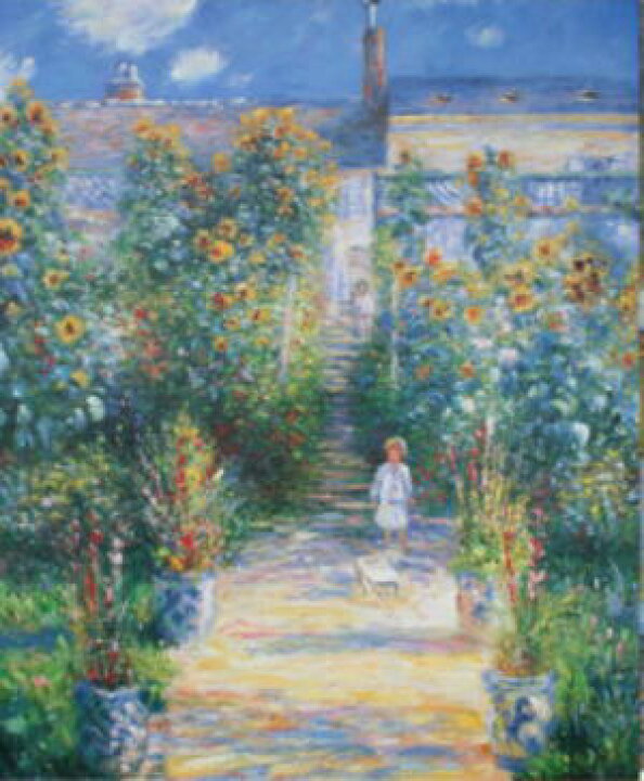 人気の定番 G32 ヴェトゥイユの画家の庭 クロード モネ レプリカ 西洋絵画 アートパネル busdrawings.barp.ca