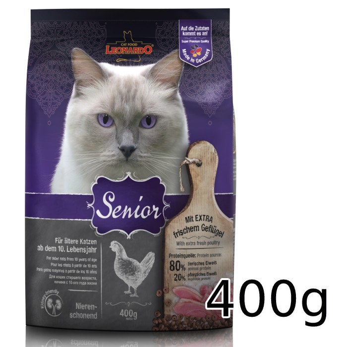 [レオナルド]　シニア 400g ドイツ産 ホリスティックキャットフード　猫用総合栄養食