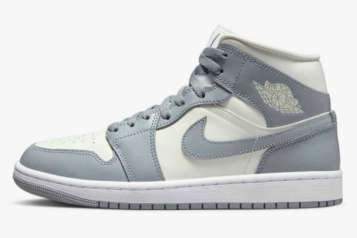 楽天市場】Nike WMNS Air Jordan 1 Mid Grey/Sail ナイキ ウィメンズ  