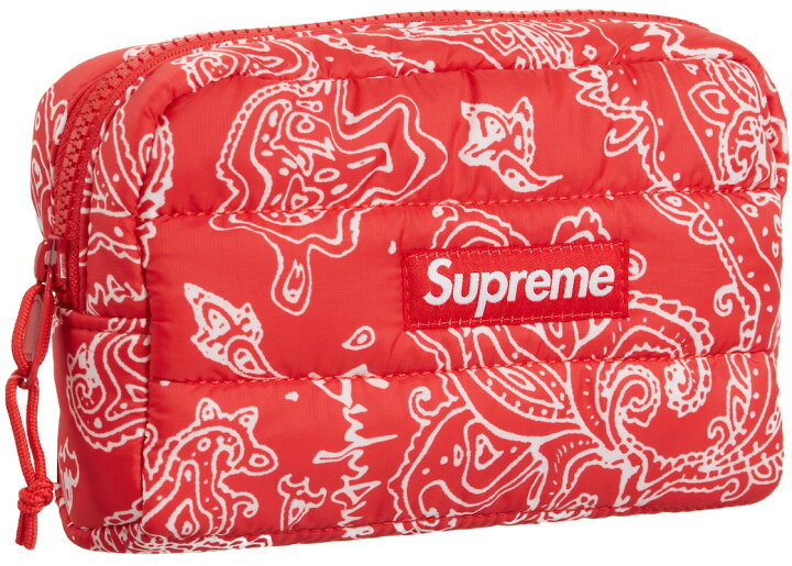 楽天市場】Supreme Puffer Pouch Red Paisleyシュプリーム パファー 