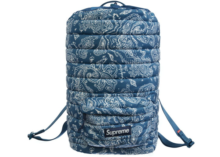 楽天市場】Supreme Puffer Backpack Blue Paisley シュプリーム 