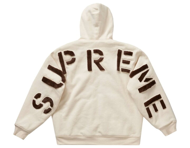 楽天市場】Supreme Faux Fur Lined Zip Up Hooded Sweatshirt Natural 