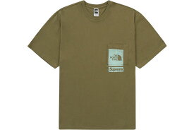 23SS Supreme / The North Face Printed Pocket Tee シュプリーム ザ ノース フェイス プリンティド ポケット Tシャツ Black White Navy Red Olive SUP-SS23-109 選べる カラー サイズ【中古】新古品