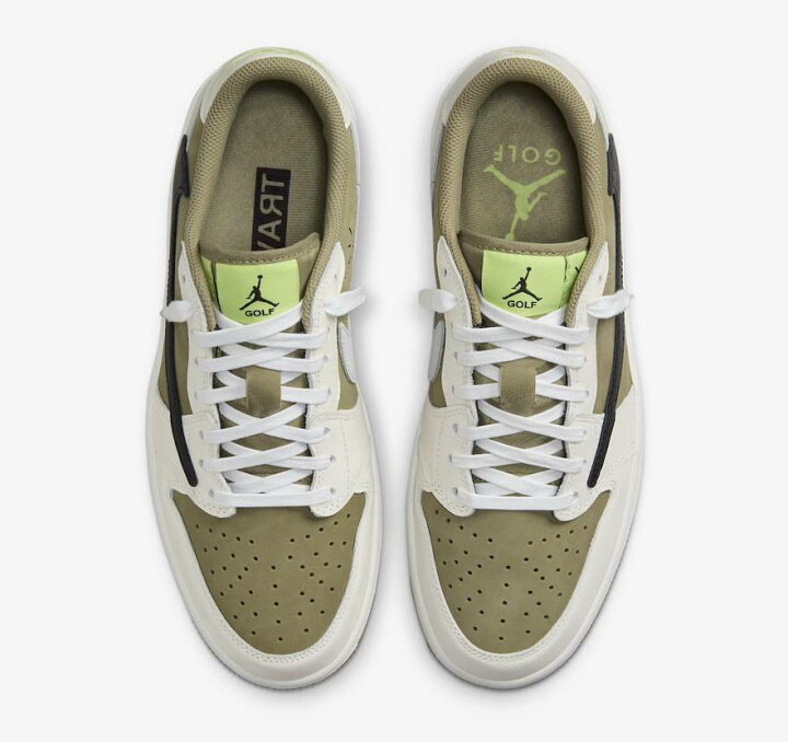 楽天市場】Travis Scott Nike Air Jordan 1 Low Golf Neutral Olive 