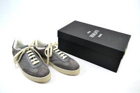 BERLUTI Playtime Suede Leather And Scritto Nylon Sneaker ベルルッティ プレイタイム スエードレザー＆スクリット ナイロン スニーカー グレー サイズ7.5 8.5【中古】新古品