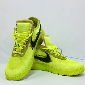2018 OFF-WHITE NIKE オフホワイト ナイキ THE 10 AIR FORCE 1 LOW VOLT ザ テン エア フォース 1 ローカット スニーカー ボルト イエロー US10.5（約28.5cm） AO4606-700 【中古】