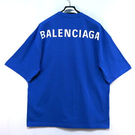 BALENCIAGA バレンシアガ バック ロゴ Tシャツ ブルー Sサイズ Mサイズ Lサイズ XLサイズ 570805 THV80 【中古】新古品