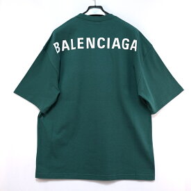 BALENCIAGA バレンシアガ バック ロゴ Tシャツ グリーン XSサイズ Mサイズ Lサイズ 570805 THV80 【中古】新古品