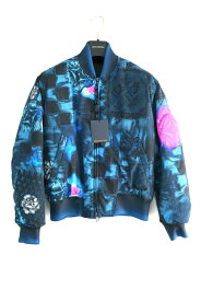 21AW LOUIS VUITTON ルイヴィトン Solt Print Bomber ナイロンジャケット ボンバー ソルト プリント HLB05EDR2 サイズ44 54【中古】新古品