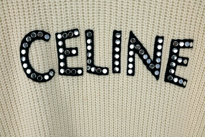 楽天市場】CELINE セリーヌ ニット セーター レディース スタッズ付き 