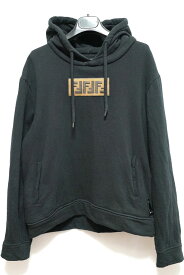 19AW FENDI フェンディ ズッカロゴプルオーバーパーカー ブラック 44サイズ FY0870 A1E1 【中古】