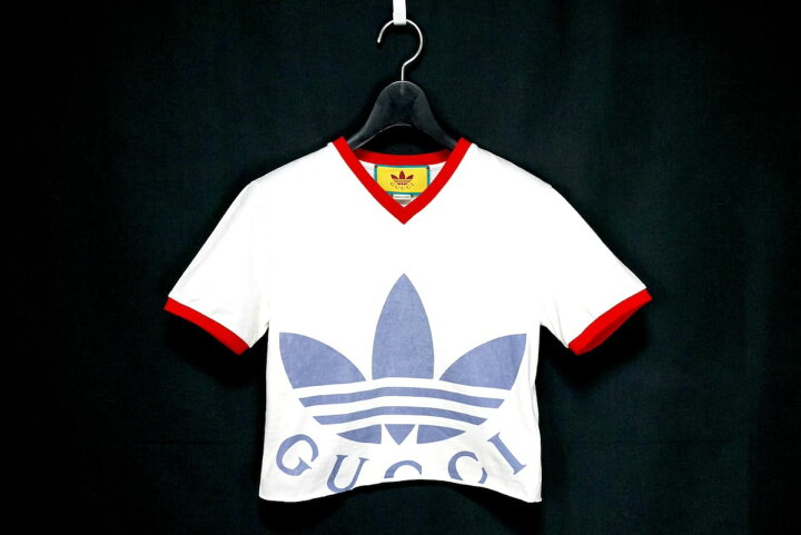 楽天市場】GUCCI adidas グッチ アディダス コラボ クロップド Tシャツ 