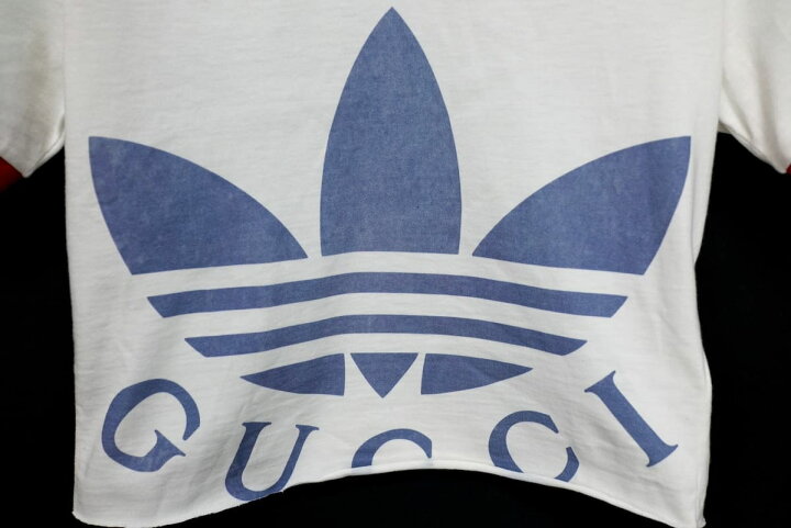 楽天市場】GUCCI adidas グッチ アディダス コラボ クロップド Tシャツ 