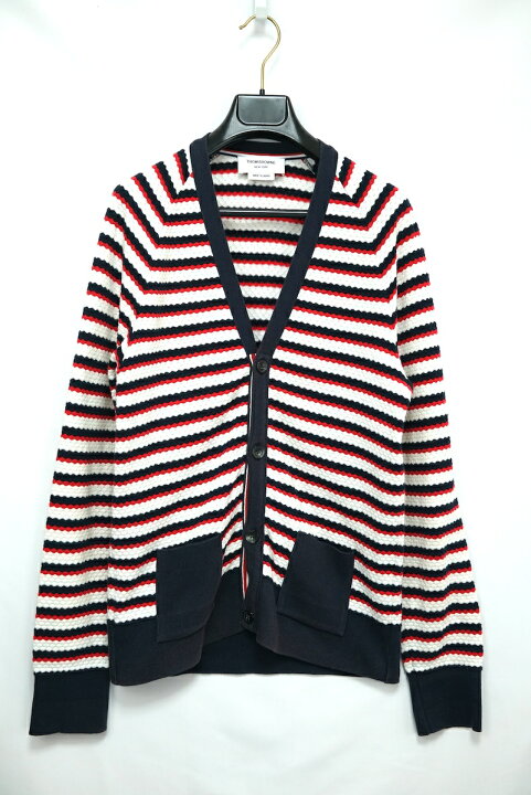 楽天市場】THOM BROWNE トムブラウン NEW YORK ボーダー カーディガン 