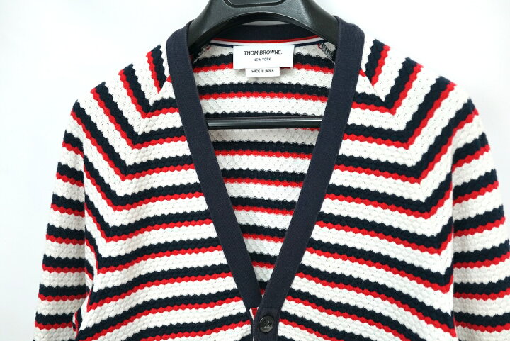 楽天市場】THOM BROWNE トムブラウン NEW YORK ボーダー カーディガン 