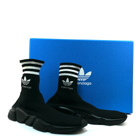 BALENCIAGA adidas Speed Trainer Black/Black バレンシアガ アディダス スピード トレーナー ブラック/ブラック ソックス スニーカー サイズ42(約27.5cm) 717591WBDV1 【中古】新古品